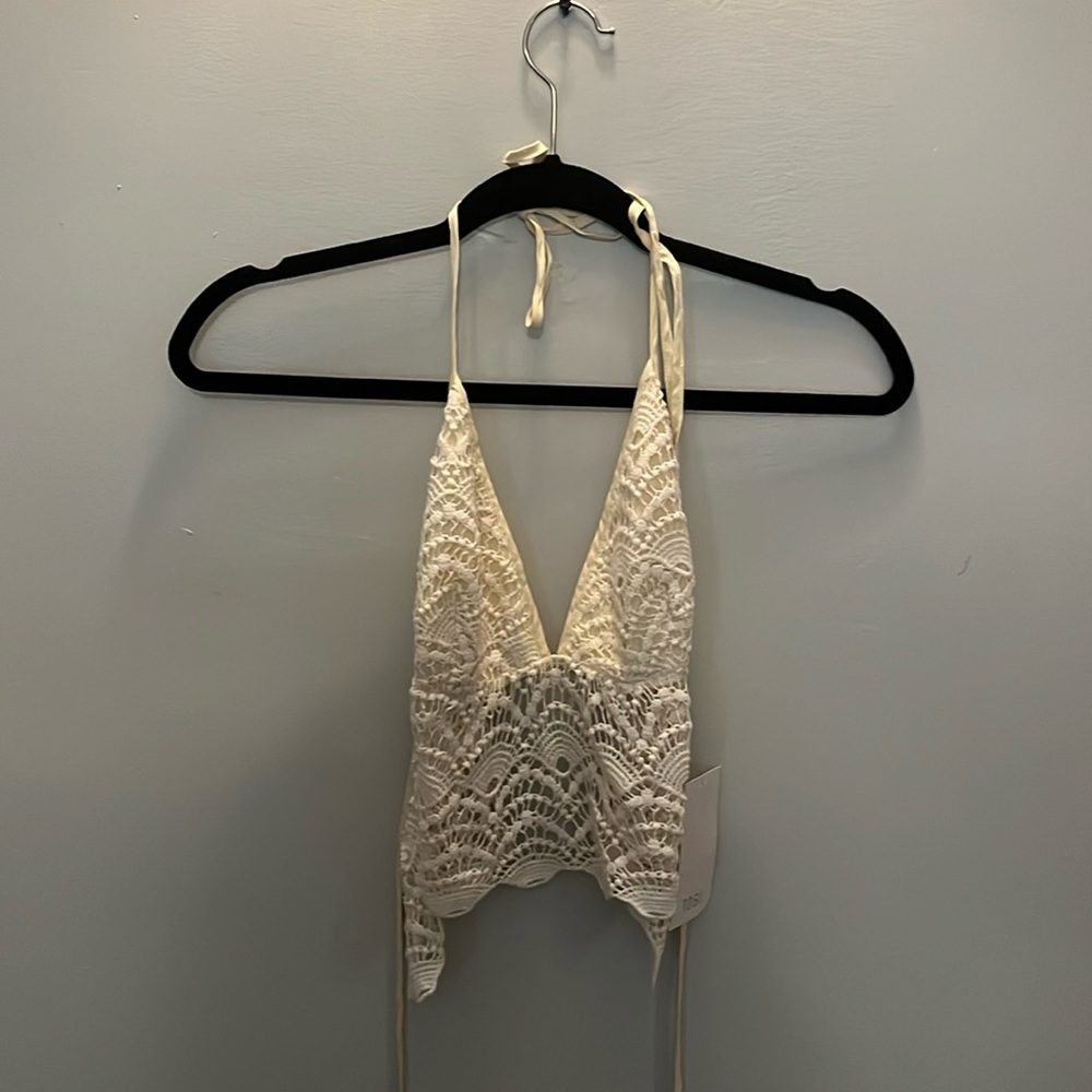 NWT tobi tie crochet festival top size medium